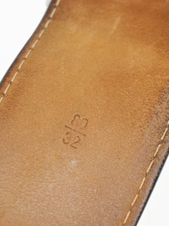 LOUIS VUITTON Ceinture Jeans Buckle Belt 80/32 Leather BK SR Spain M6812 63KC996 main image 9